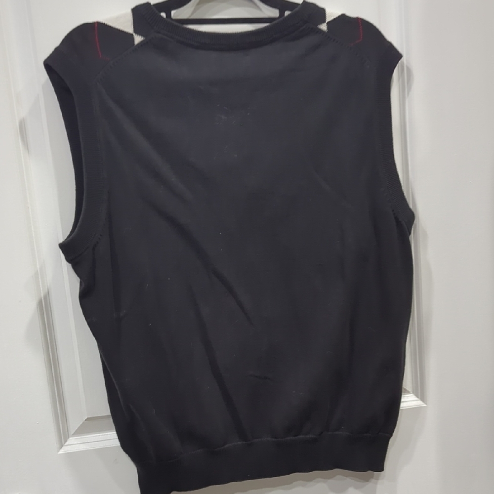 Croft & Barrow Black and White V-Neck Sweater - Picture 4 of 6